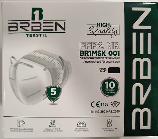 BRBEN FFP2 hengityssuojain 10kpl