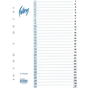 Hakemisto 1-31 kartonkia A4