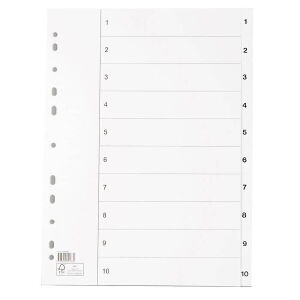 Hakemisto A4 1-10 kartonki