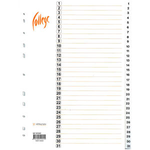 Hakemisto A4 1-31 muovi