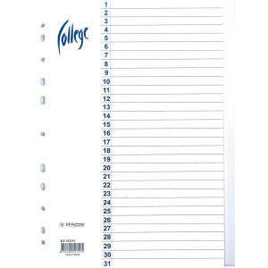 Hakemisto A4 1-31/blanko kartonki