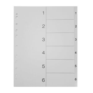 Hakemisto A4 1-6 muovi