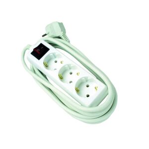 Jatkojohto 3-os/5m kytkimellä