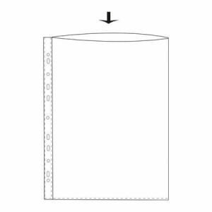 Kansiotasku A4/55mic ylhäältä auki