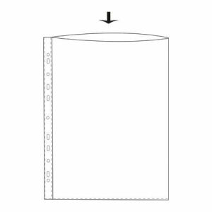 Kansiotasku A4/80mic ylhäältä auki