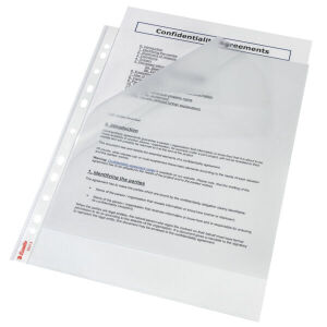 Kansiotasku A4/85mic 2-sivua auki