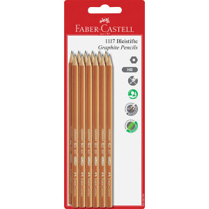 Luontolyijykynä 1117 HB kumilla 12 kpl setti