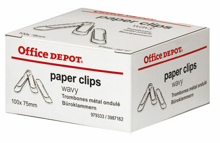 Paperiliitin hopea 75mm 100kpl